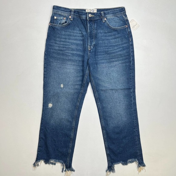 Free People Maggie Mid Rise Straight-Leg Jeans NWT Size 29 - Picture 3 of 12
